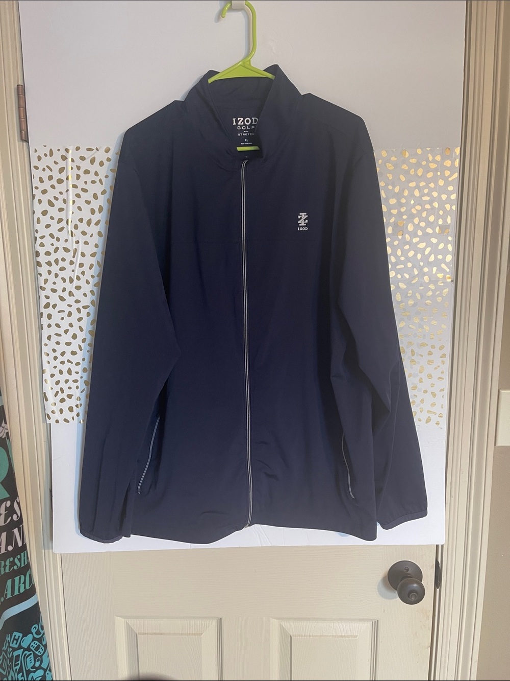 Izod Navy Full-Zip Golf Jacket